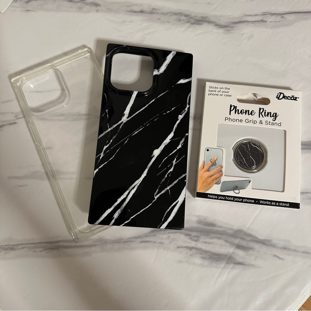 Bundle two FLAUNT iphone 14 pro max cases and phone ring
